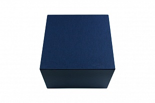 Кашированная коробка из переплетного картона шкатулка Темно-Синяя