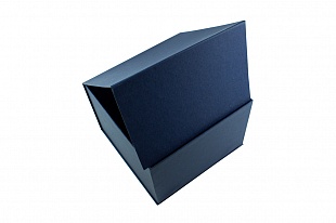 Кашированная коробка из переплетного картона шкатулка Темно-Синяя