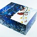 Кашированная коробка из переплетного картона крышка-дно Бриз новогодняя