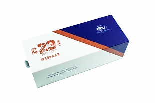 Кашированная коробка из переплетного картона пенал Чайная Фабрика 