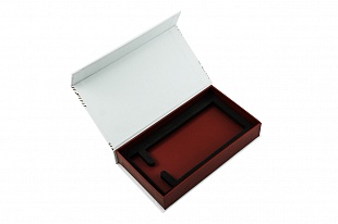 Кашированная коробка из переплетного картона шкатулка Интерпромбанк 