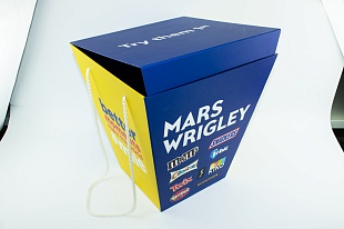 Кашированная коробка из переплетного картона шкатулка Mars под конфеты