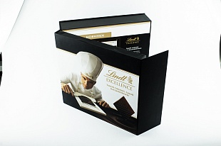 Коробка шкатулка Lindt черная