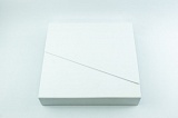 Кашированная коробка из переплетного картона шкатулка Белая с двумя дверцами
