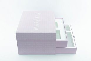 Кашированная коробка из переплетного картона шкатулка Mary Kay