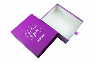 Коробка из переплетного картона Новогодняя