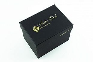Кашированная коробка из переплетного картона крышка-дно Dent