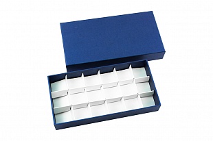 Кашированная коробка из переплетного картона крышка-дно Темно-Синяя