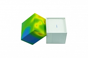 Кашированная коробка из переплетного картона крышка-дно разноцветная
