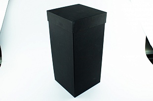 Коробка крышка-дно Черная с откидным бортом 