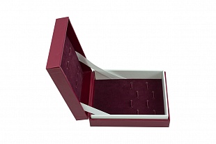 Коробка из переплетного картона Бордовая 