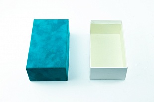 Кашированная коробка из переплетного картона крышка-дно Бархат 