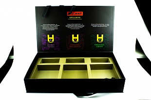 Кашированная коробка из переплетного картона шкатулка Hillway