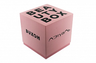 Кашированная коробка из переплетного картона крышка-дно Летуаль розовая