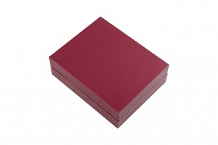 Коробка из переплетного картона Бордовая 