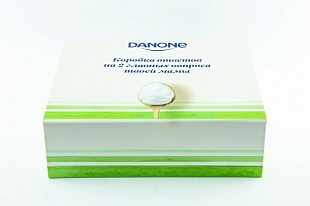 Коробка из переплетного картона Danone