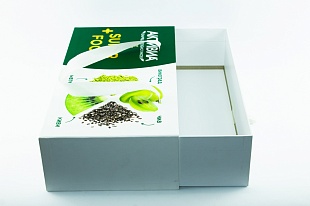Кашированная коробка из переплетного картона пенал с лентой Активиа 