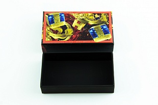 Кашированная коробка из переплетного картона крышка-дно ТНТ