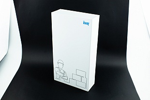 Кашированная коробка из переплетного картона шкатулка Knauf белая