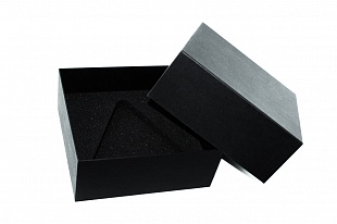 Кашированная коробка из переплетного картона крышка-дно черная