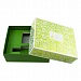 Кашированная коробка из переплетного картона крышка-дно зеленая