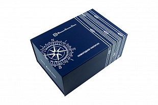 Кашированная коробка из переплетного картона шкатулка Бизнес Банк