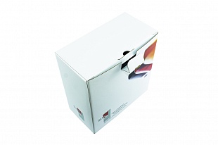 Кашированная коробка из микрогофрокартона самосборная под бокалы 