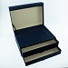 Кашированная коробка из переплетного картона шкатулка Синяя с ящиками