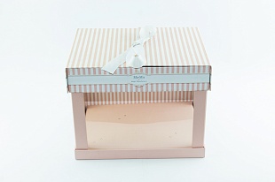 Кашированная коробка из переплетного картона крышка-дно Мама