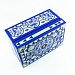 Кашированная коробка из переплетного картона крышка-дно голубая