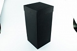 Коробка из переплетного картона Черная с откидным бортом 