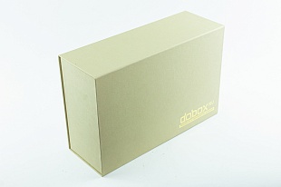 Кашированная коробка из переплетного картона шкатулка Dobox светлая