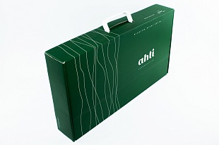 Кашированная коробка из микрогофрокартона самосборная Ahti
