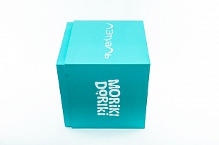 Коробка из переплетного картона Летуаль бирюзовая