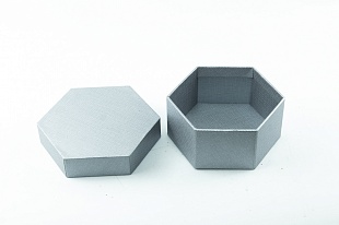 Кашированная коробка из переплетного картона крышка-дно шестигранник 