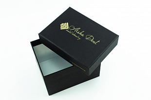 Кашированная коробка из переплетного картона крышка-дно Dent