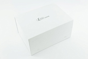 Кашированная коробка из переплетного картона шкатулка СМП Банк большая 